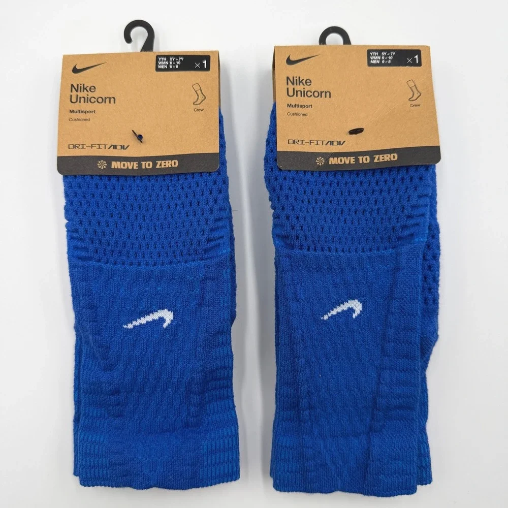 Nike Unicorn Multisport Socks Unisex Medium Blue Dri-FIT ADV **LOT OF 2 PAIRS**
